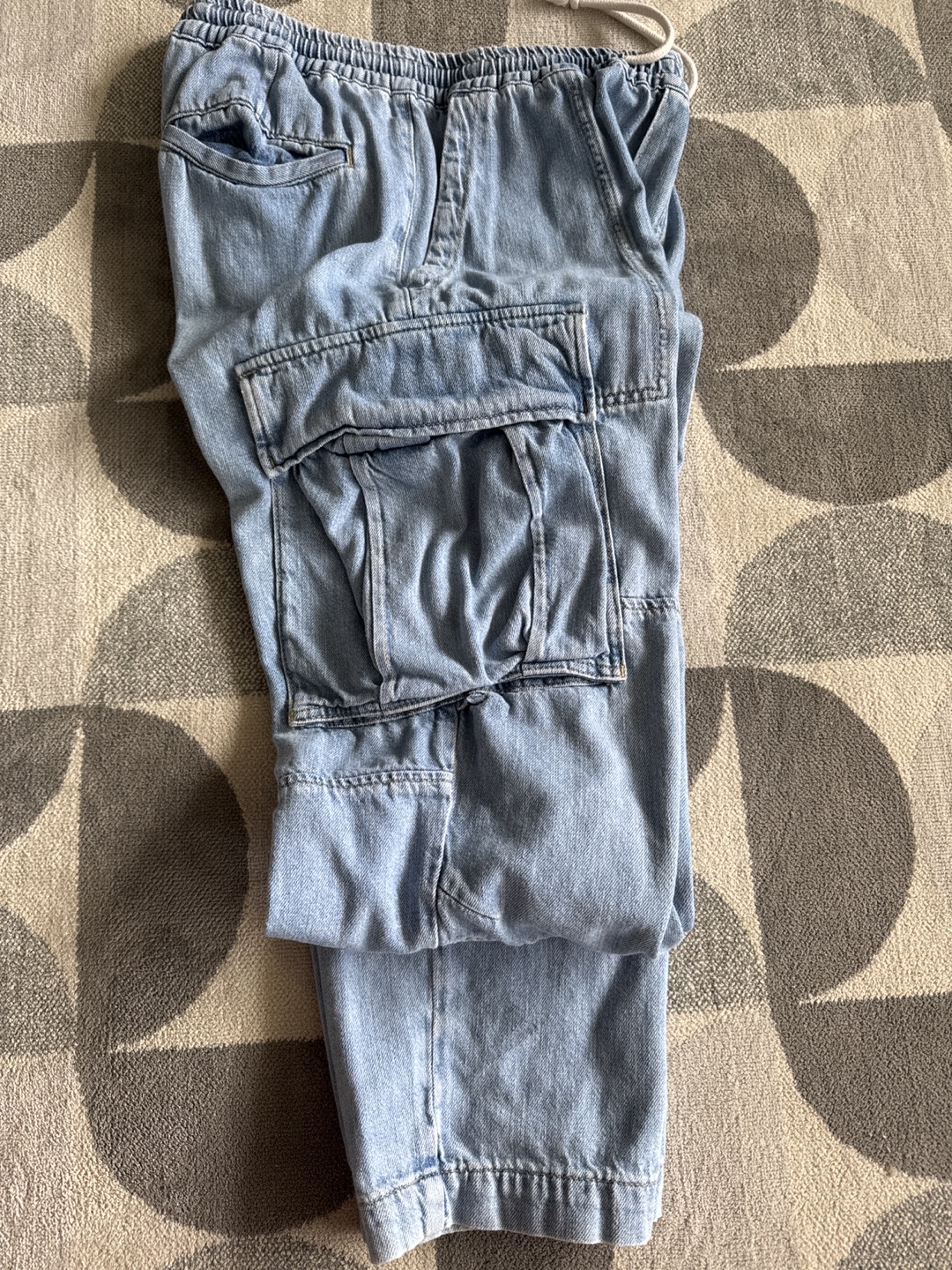 Zara Denim Cargo Pants - Size M - photo 3