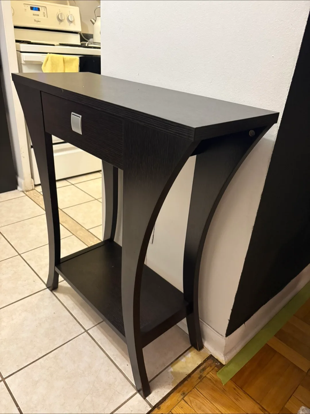 Dark Brown Black Console Table - L31.5xW11.5xH34 inches thumbnail
