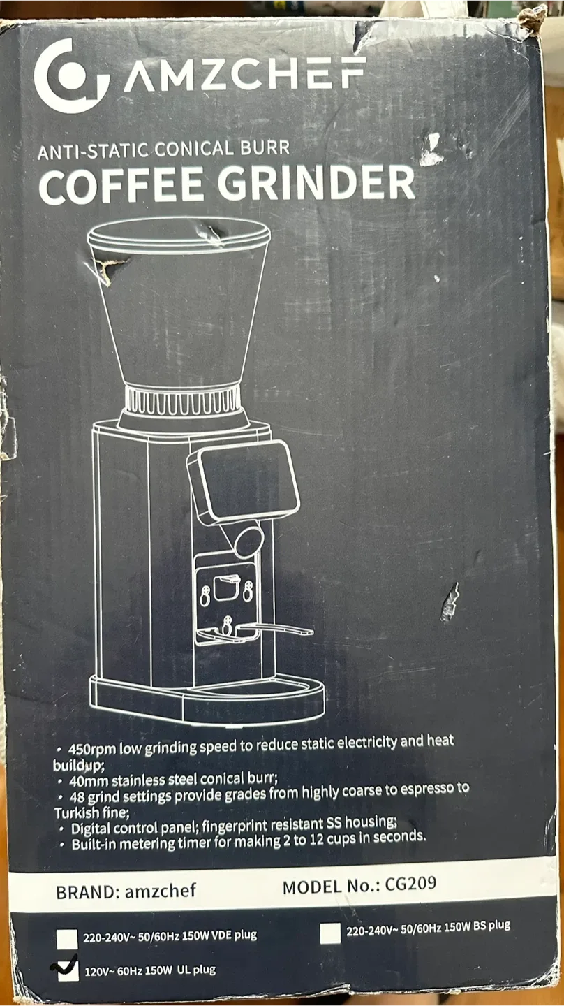 Amzchef Anti-Static Conical Burr Coffee Grinder CG209 thumbnail
