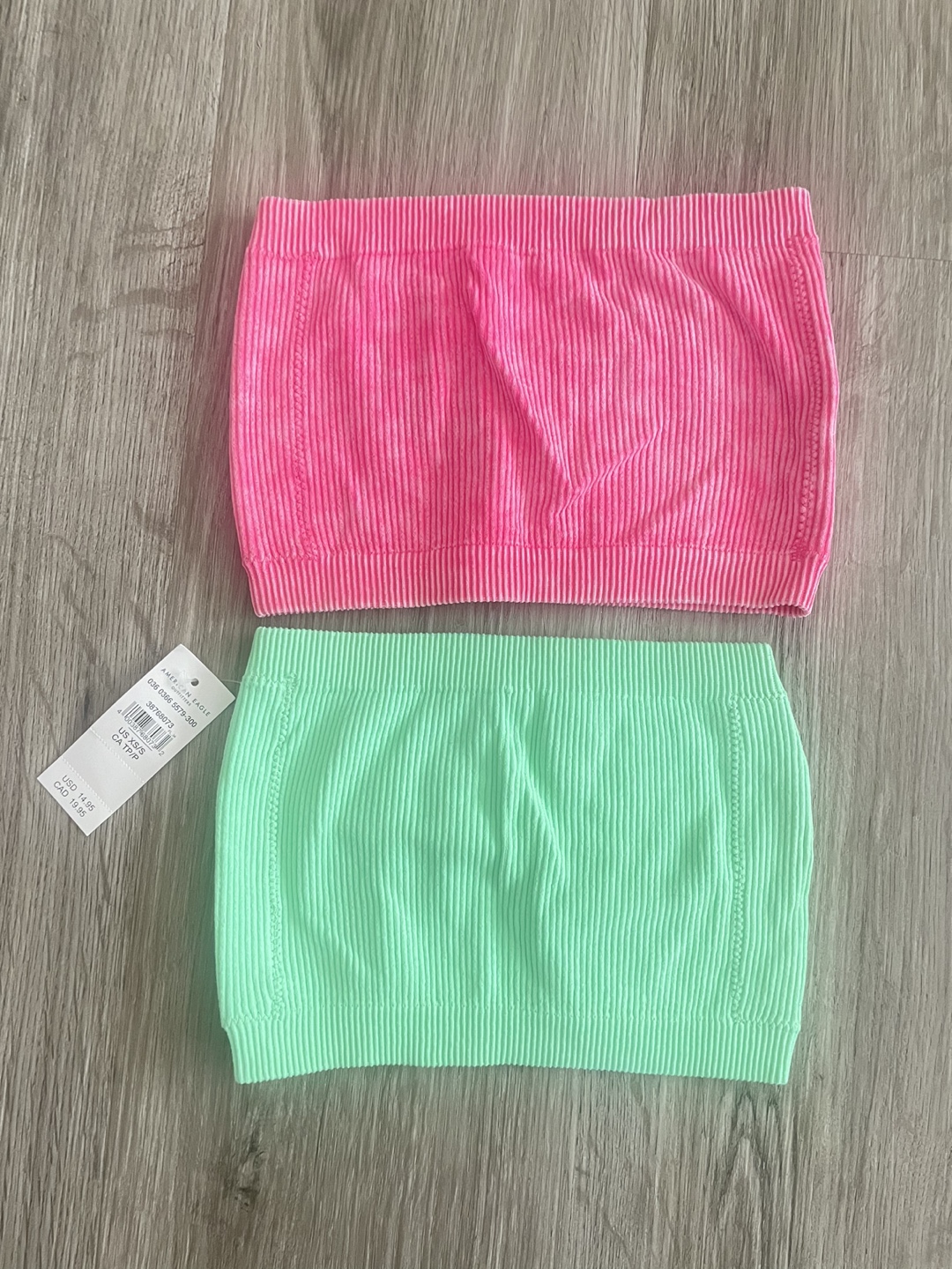 American Eagle Tube Tops - Pink & Green - photo 2