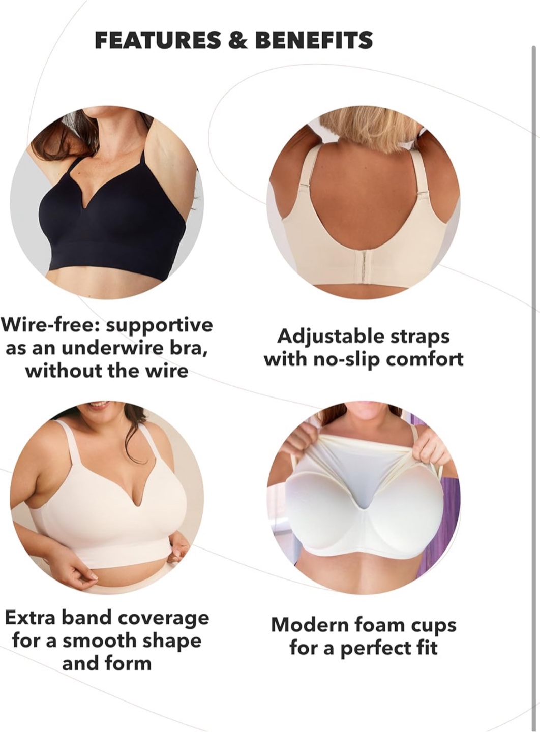 NEW! 2XL Shapermint Essentials Empower Contour Wireless Bra - photo 4