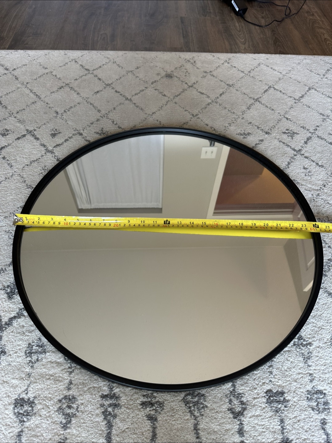 Circular Black Framed Mirror - photo 3