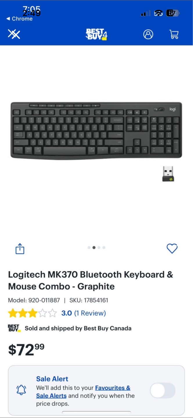 Logitech MK370 Bluetooth Keyboard & Mouse Combo - Graphite - photo 3