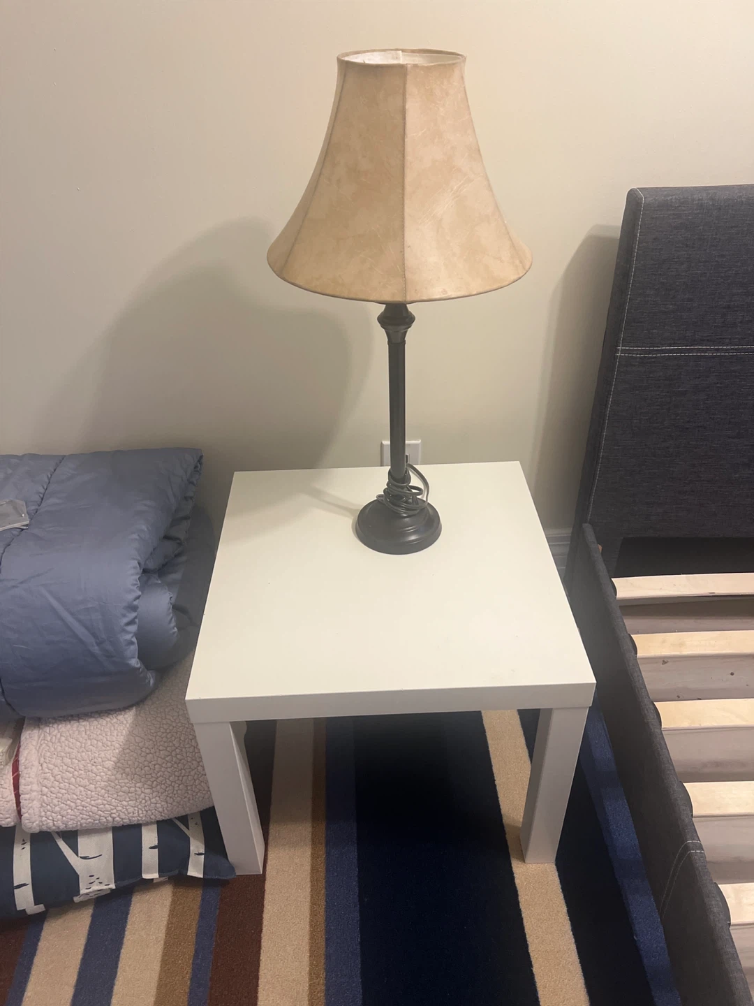 IKEA Lack Side Table & Lamp x2