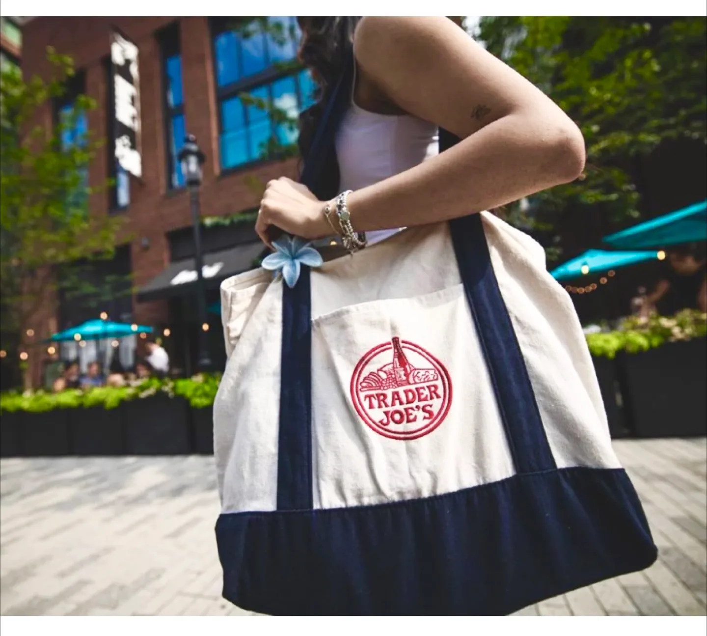 Trader Joe's Canvas Tote Bag, Authentic. New w Tags thumbnail