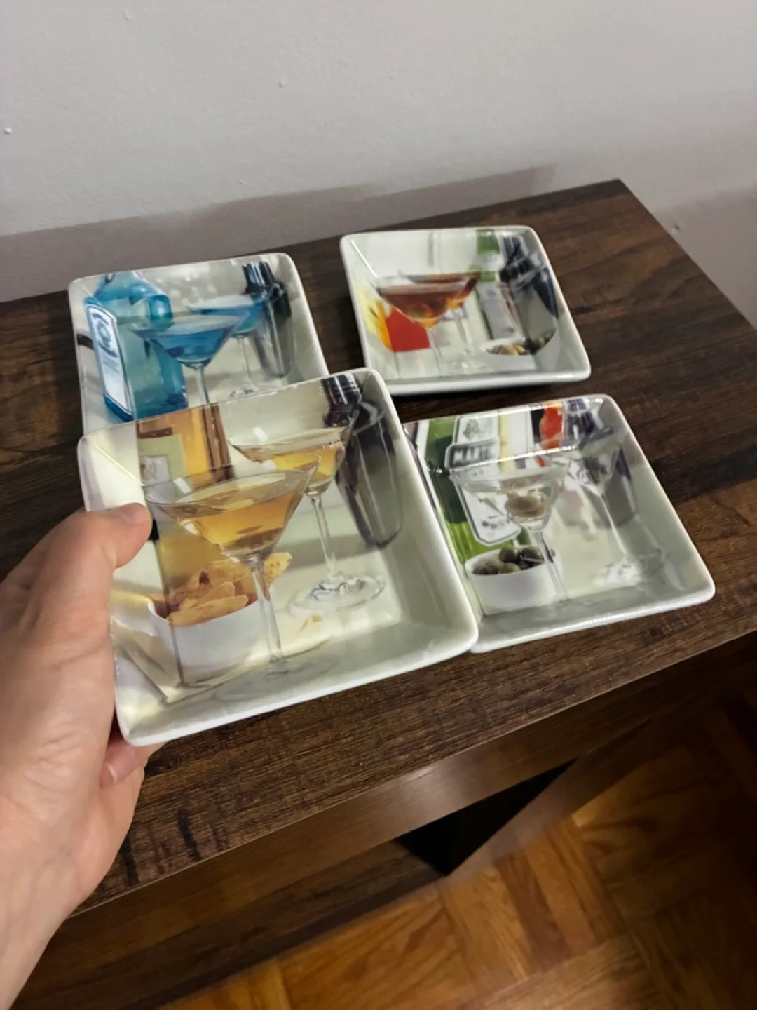 Set of 4 Cocktail Appetizer Plates image indicator(3)