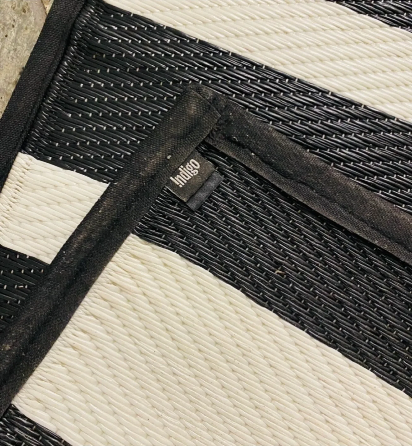 Indigo Black & White Striped Mat image indicator(3)