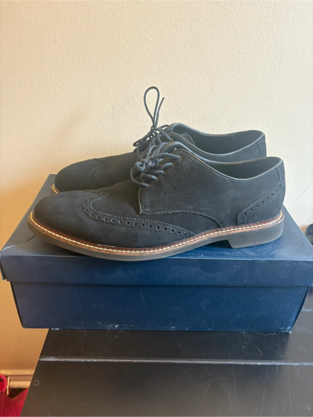 Cole Haan Franklin Wing II Black Suede, Mens Size 11.5 - photo 3