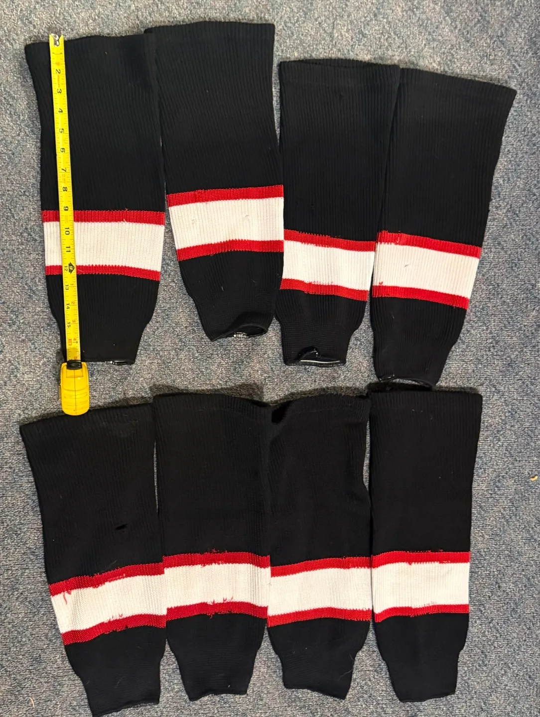 Practice Hockey Socks - Black, White & Red, kids size small image indicator(2)