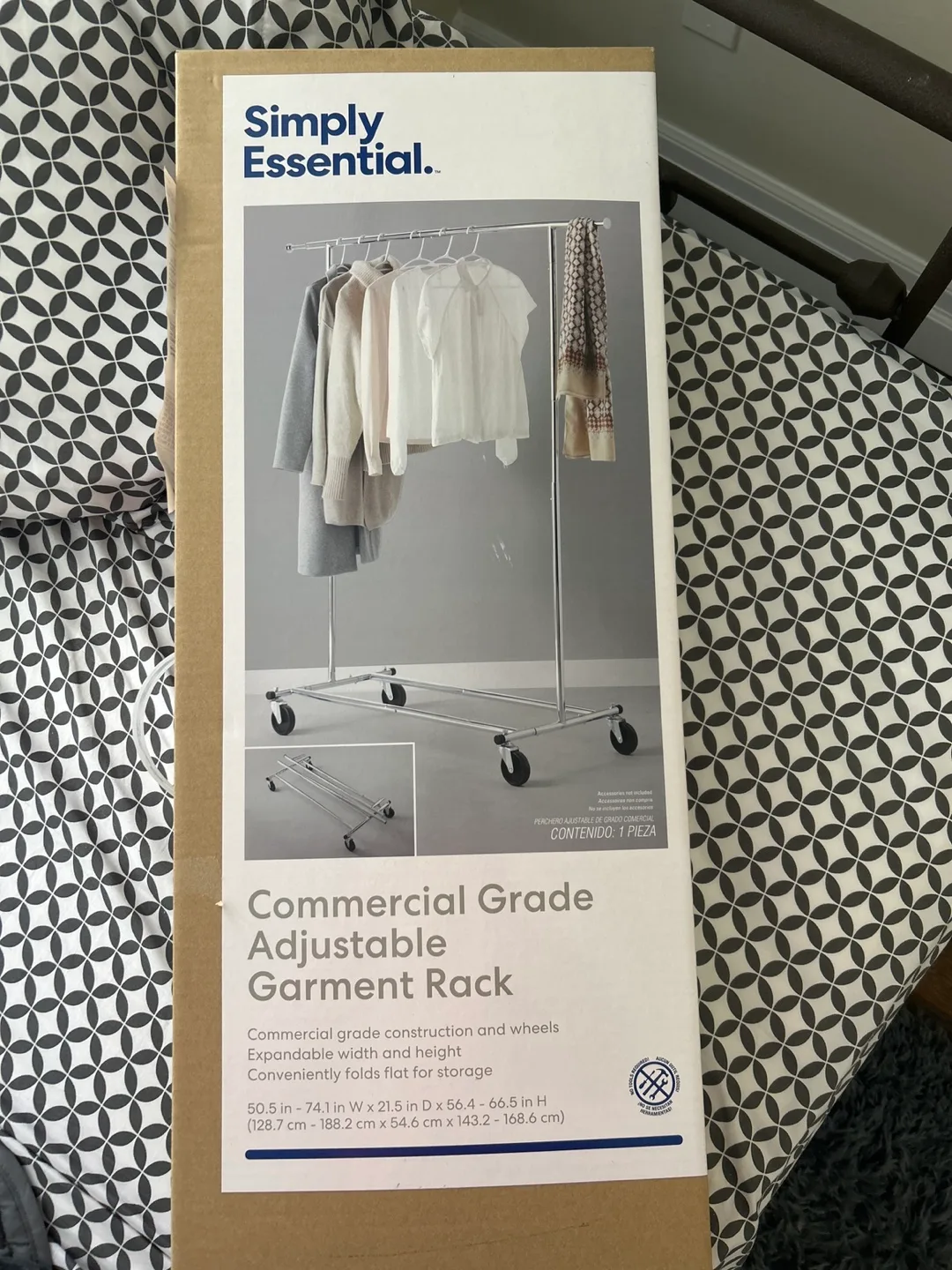Simply Essential Commercial Grade Garment Rack - Adjustable thumbnail
