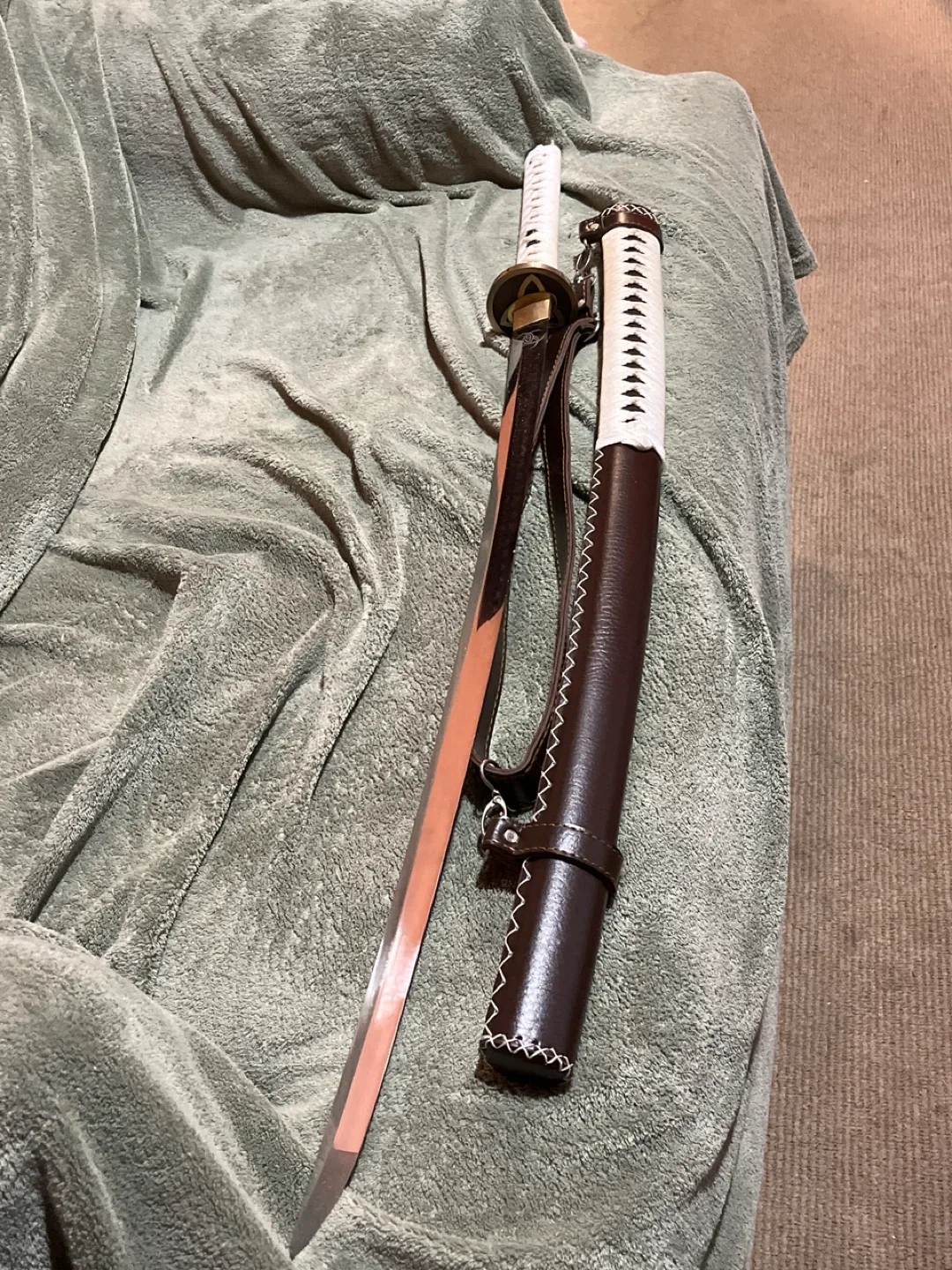 Katana Sword with Brown Sheath thumbnail