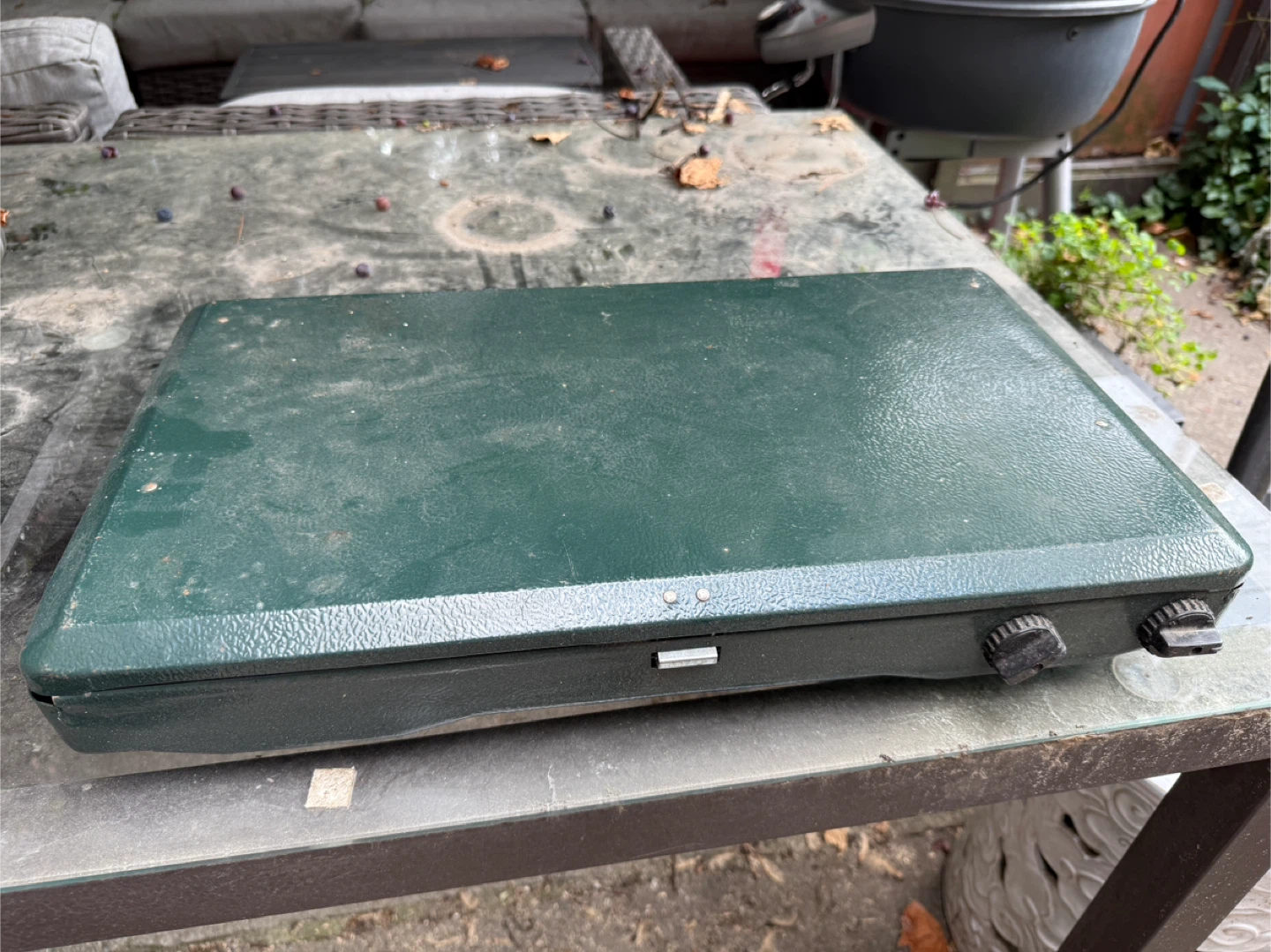 Green Two Burner Camping Stove