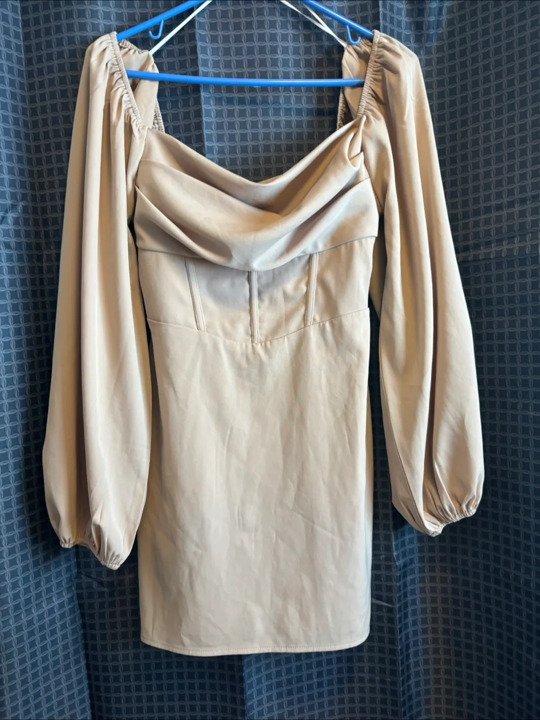 princess polly Beige Long Sleeve Mini Dress thumbnail