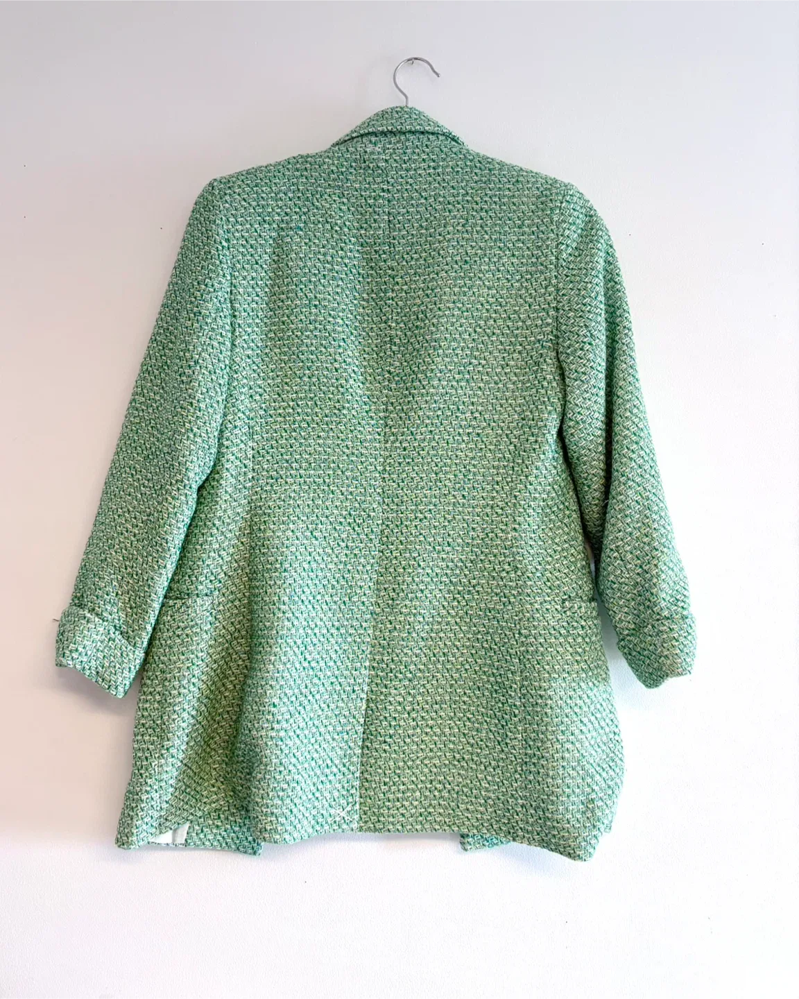 Green Tweed Blazer - Size S/P ‼️final sale ‼️ image indicator(3)