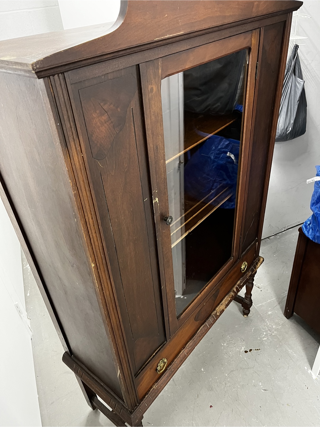 Antique Wooden Display Cabinet - photo 4