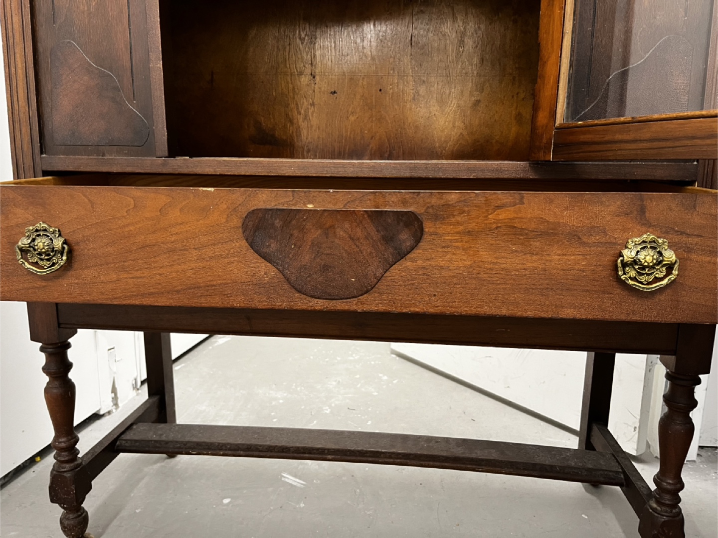 Antique Wooden Display Cabinet - photo 3
