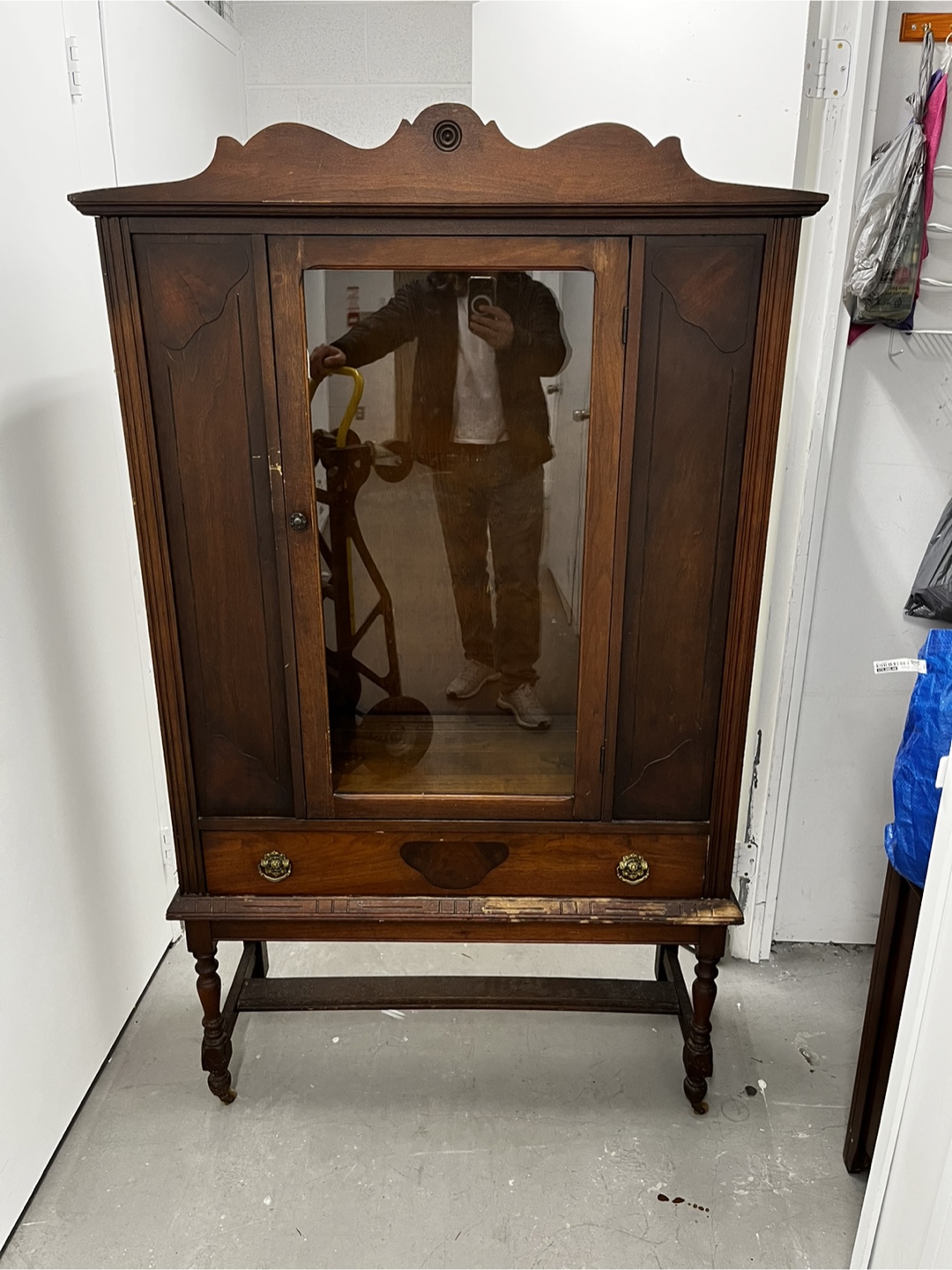 Antique Wooden Display Cabinet