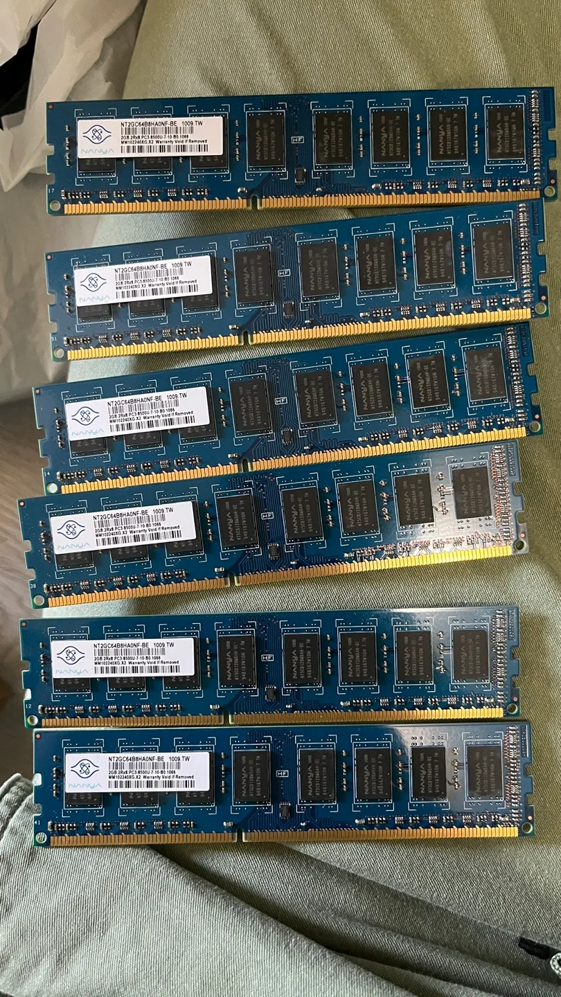 Nanya 2GB PC3 RAM Memory Sticks - Set of 6 thumbnail