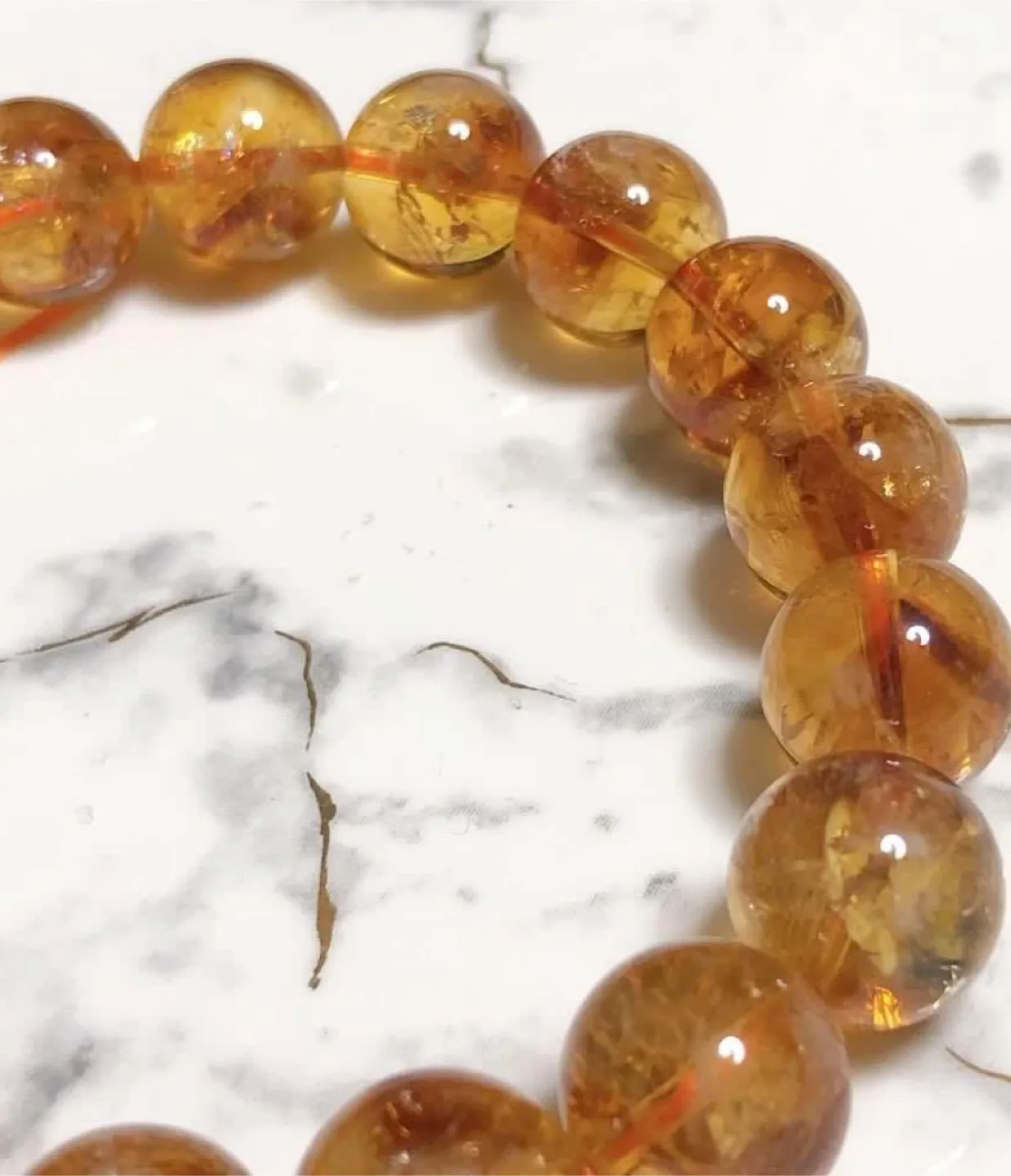 Citrine Crystal Bead Bracelet - 11.8mm image indicator(4)