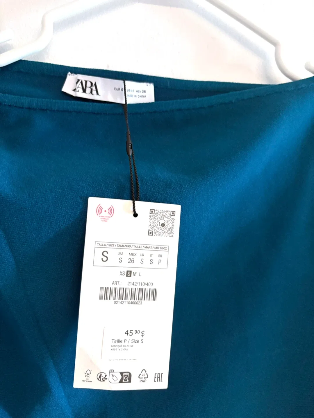 Zara Asymmetric Long Sleeve Top  (new with tag) image indicator(3)