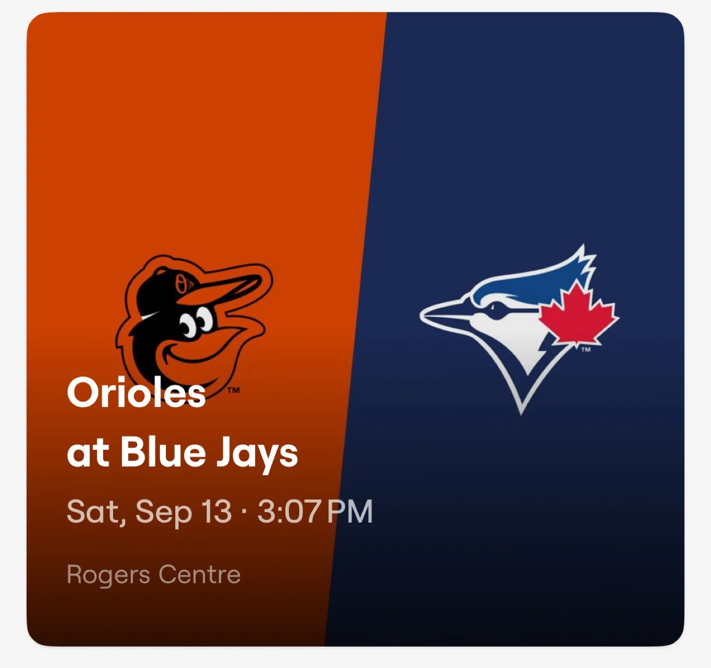 Orioles at Blue Jays Tickets (2 Tickets) thumbnail