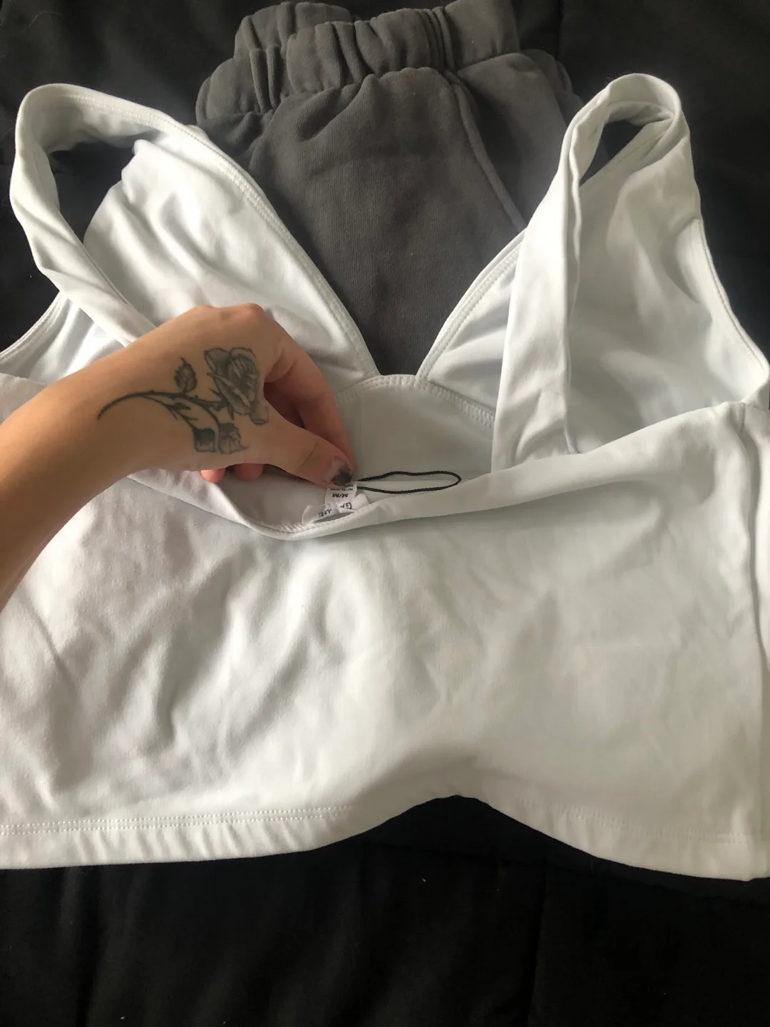 Garage Grey Sweatpants & White Tank Top image indicator(4)