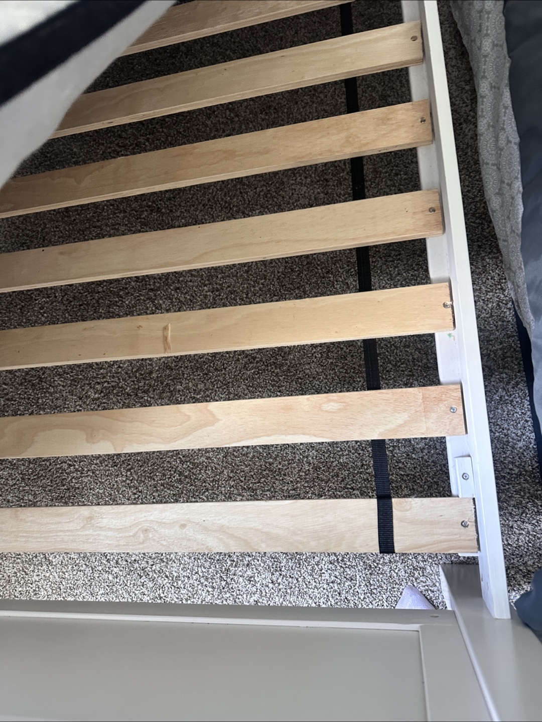 White Twin Size Bed Frame - photo 4