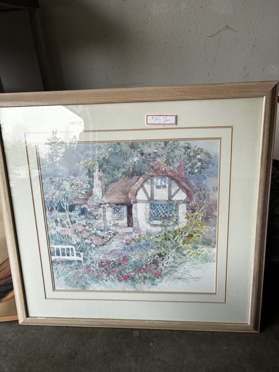 🥕Framed Watercolor Print Signed by artist Dawna Barton 1987 - photo 2