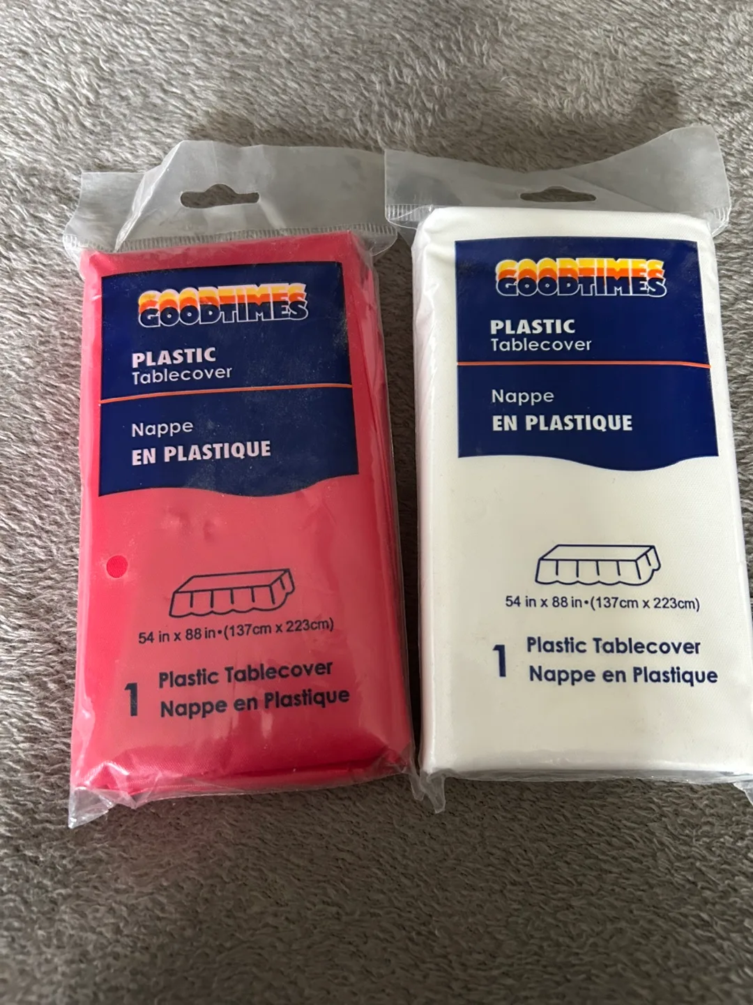 Goodtimes Plastic Tablecovers - Red & White thumbnail