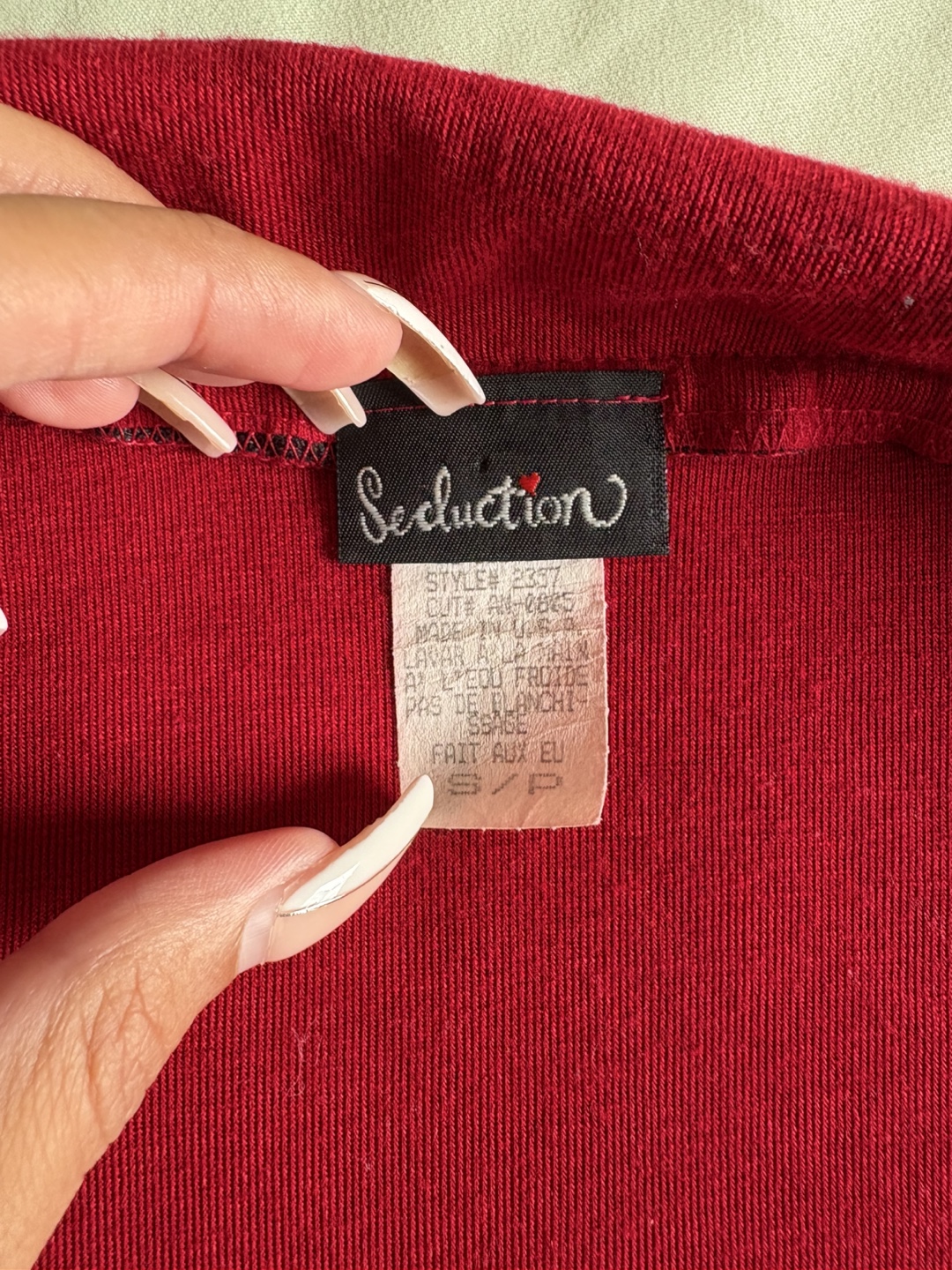 Seduction Red Wrap Top - Size Small - photo 2