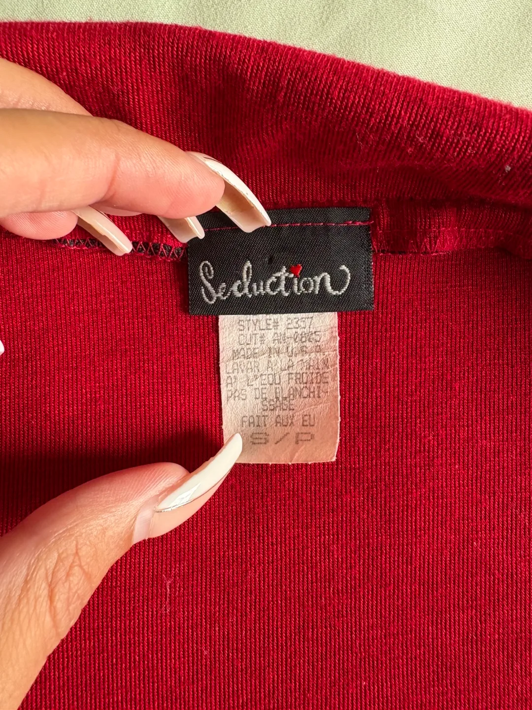 Seduction Red Wrap Top - Size Small image indicator(2)