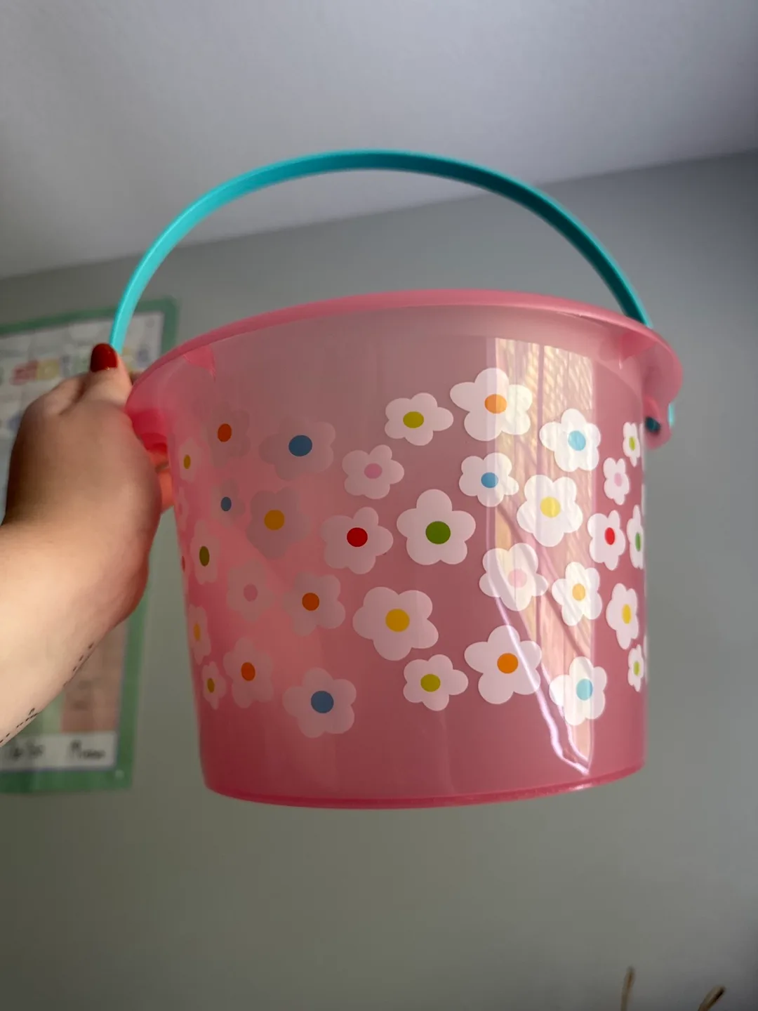 Pink Plastic Bucket with Handle thumbnail