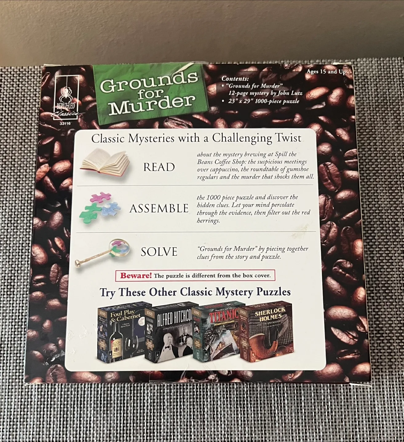 1,000 Piece Jigsaw Puzzle Mystery - “Grounds for Murder” image indicator(5)