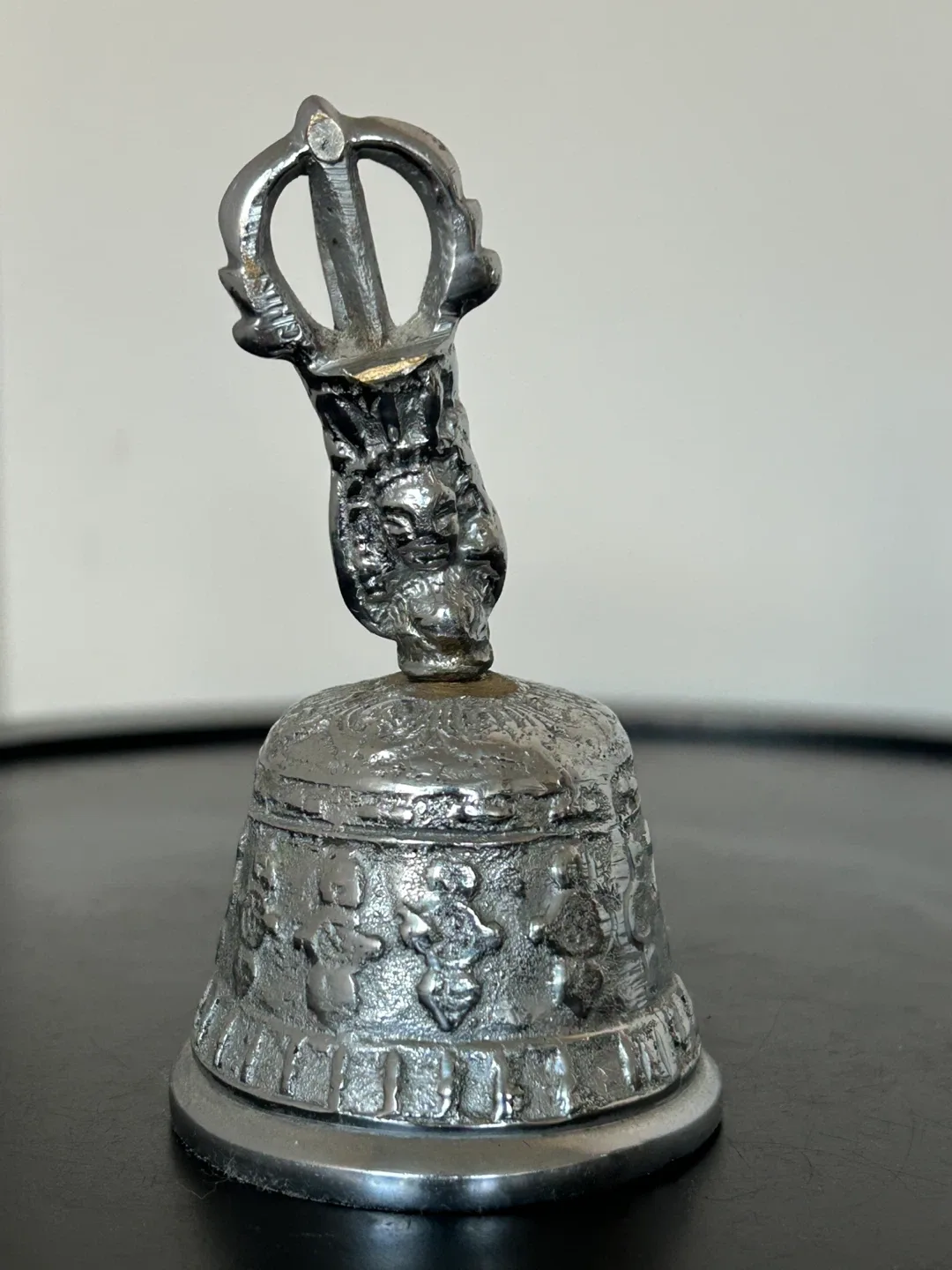 Tibetan Prayer Bell - Metal, Approx. 3,5" Tall thumbnail