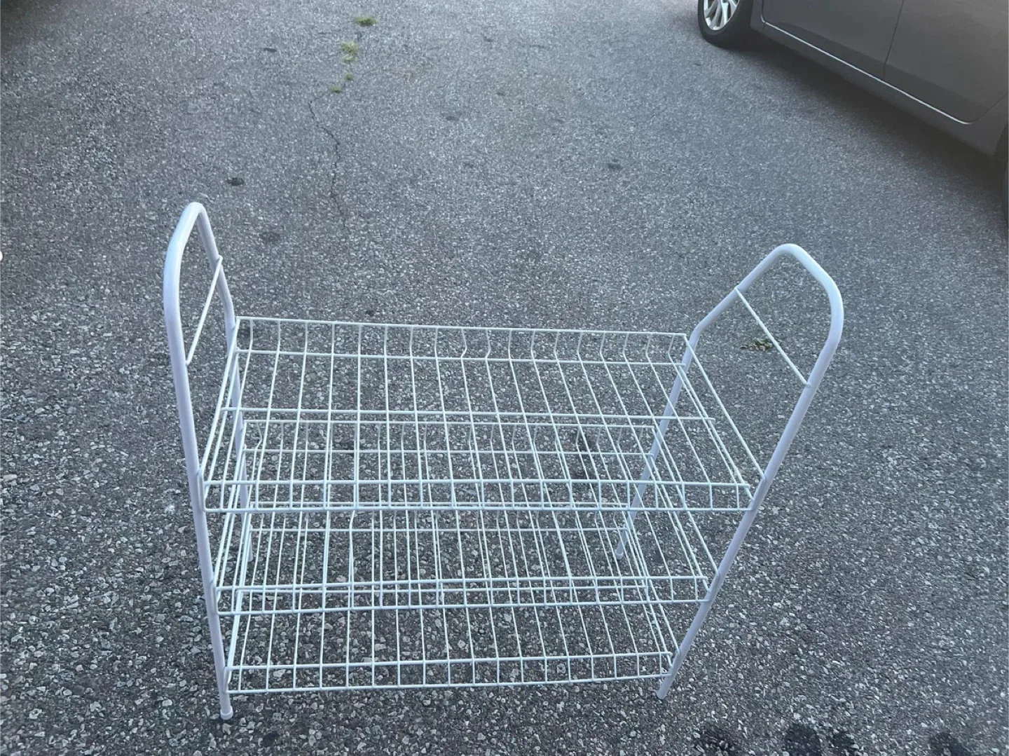 White Wire Shoe Rack thumbnail