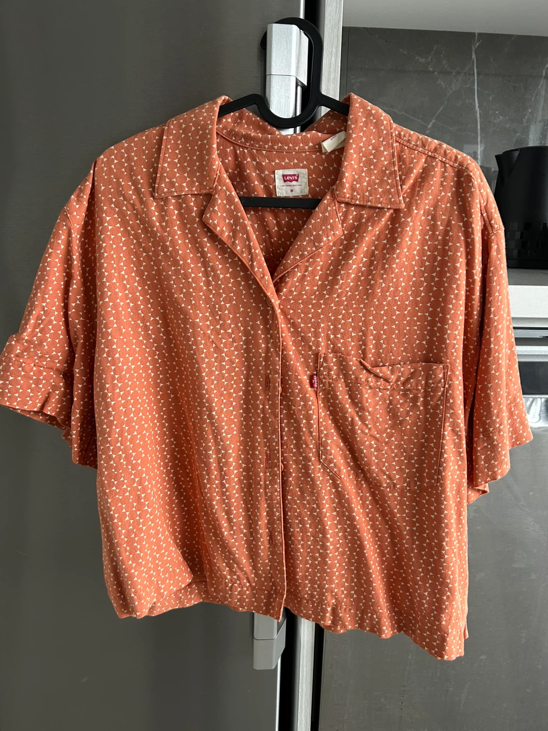 Levi's Women's Orange Patterned Shirt - Size M