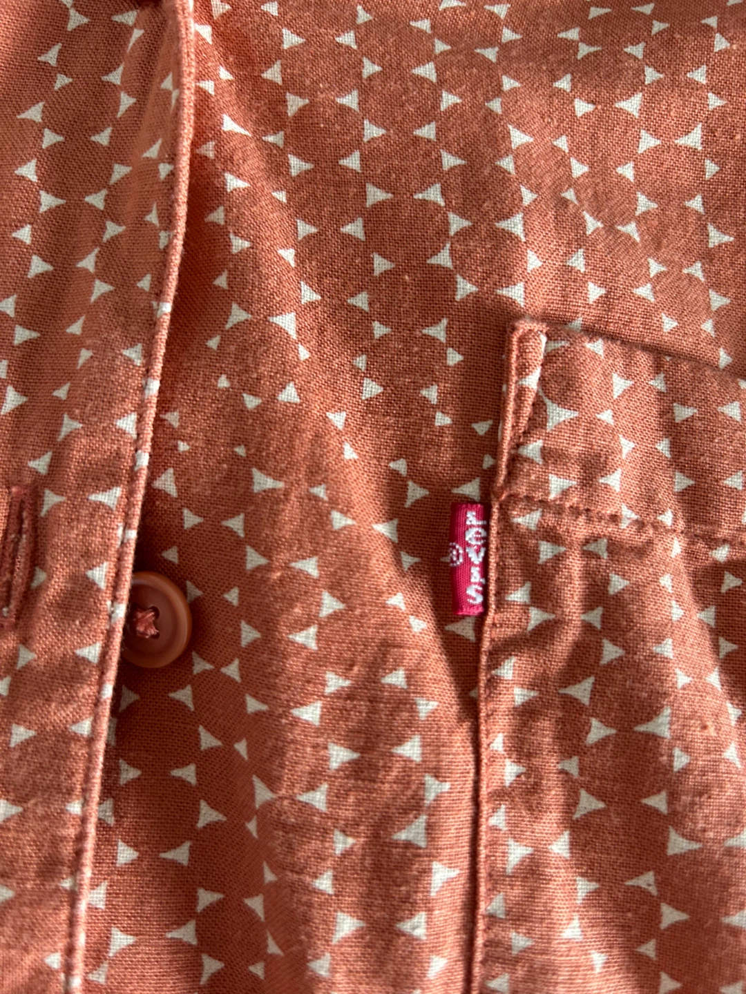 Levi's Women's Orange Patterned Shirt - Size M - photo 3