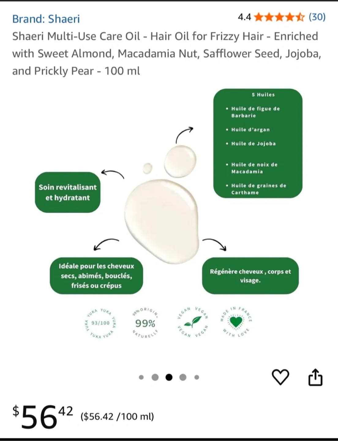 Shaeri Multi-Use Care Oil - Hair Oil image indicator(5)