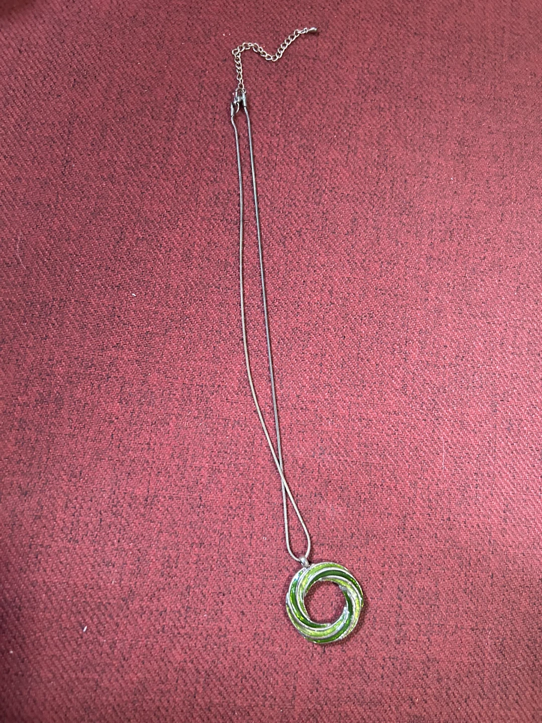 Dual Colour Glass Pendant Necklace - photo 3