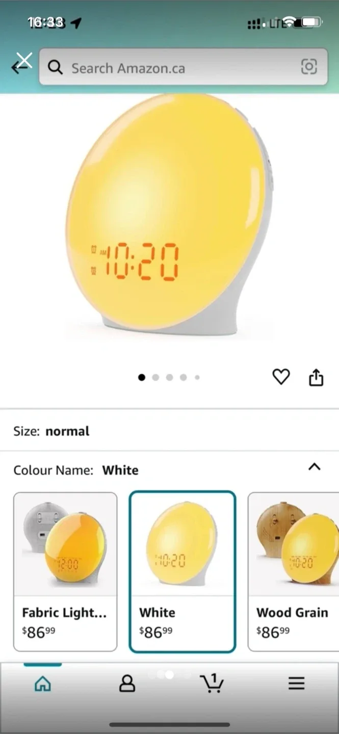 Wake-Up Light Sunrise Simulation Alarm Clock thumbnail