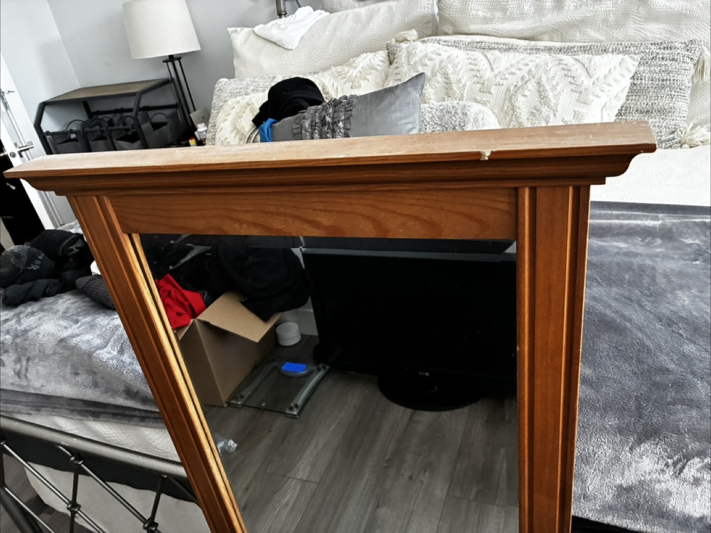Wood Framed Full Length Mirror Wooden Frame - photo 2