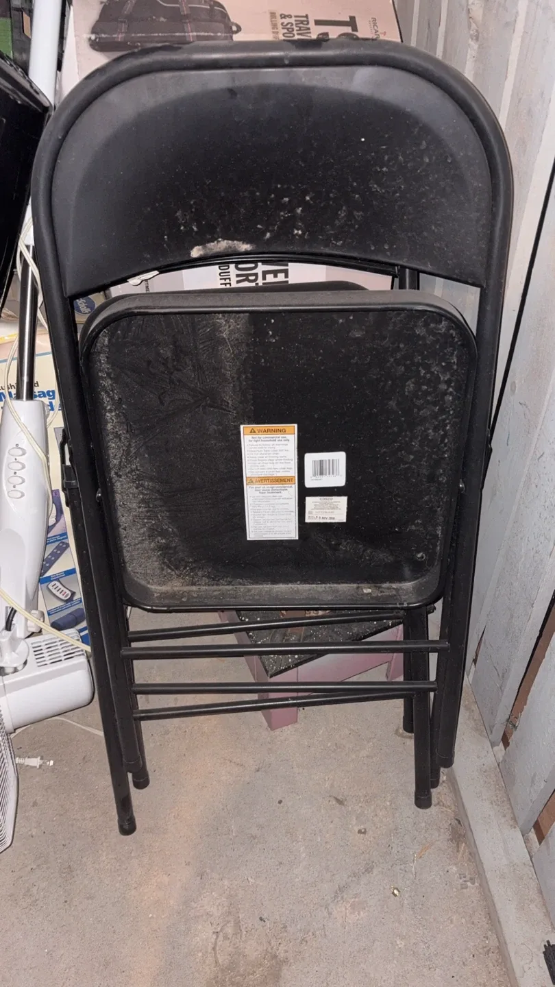 2 Black Folding Chair thumbnail