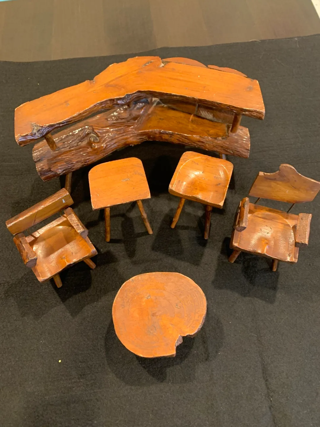 Miniature Wooden Furniture Set thumbnail