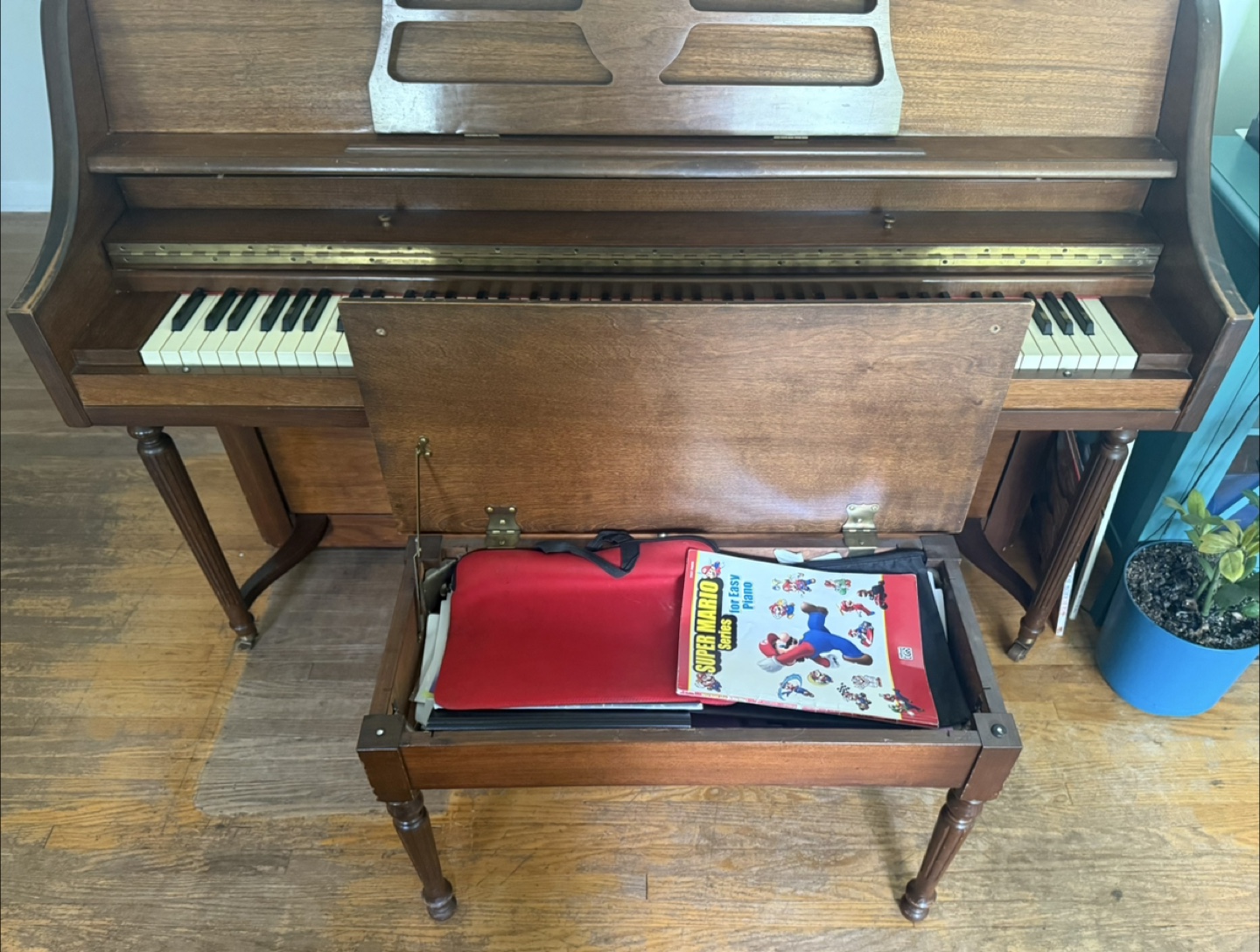 Upright Piano with Bench - photo 3
