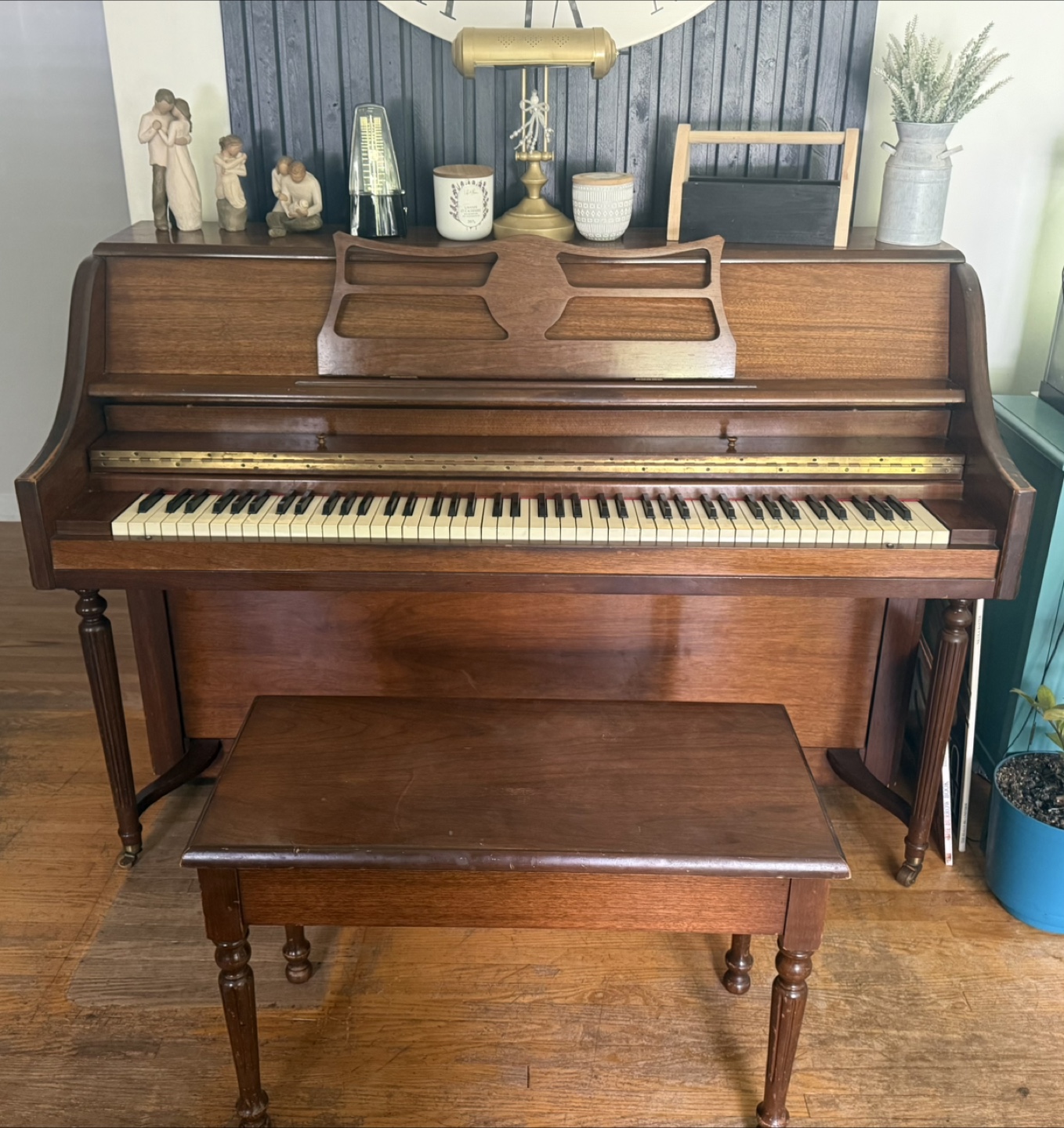 Upright Piano with Bench - photo 2