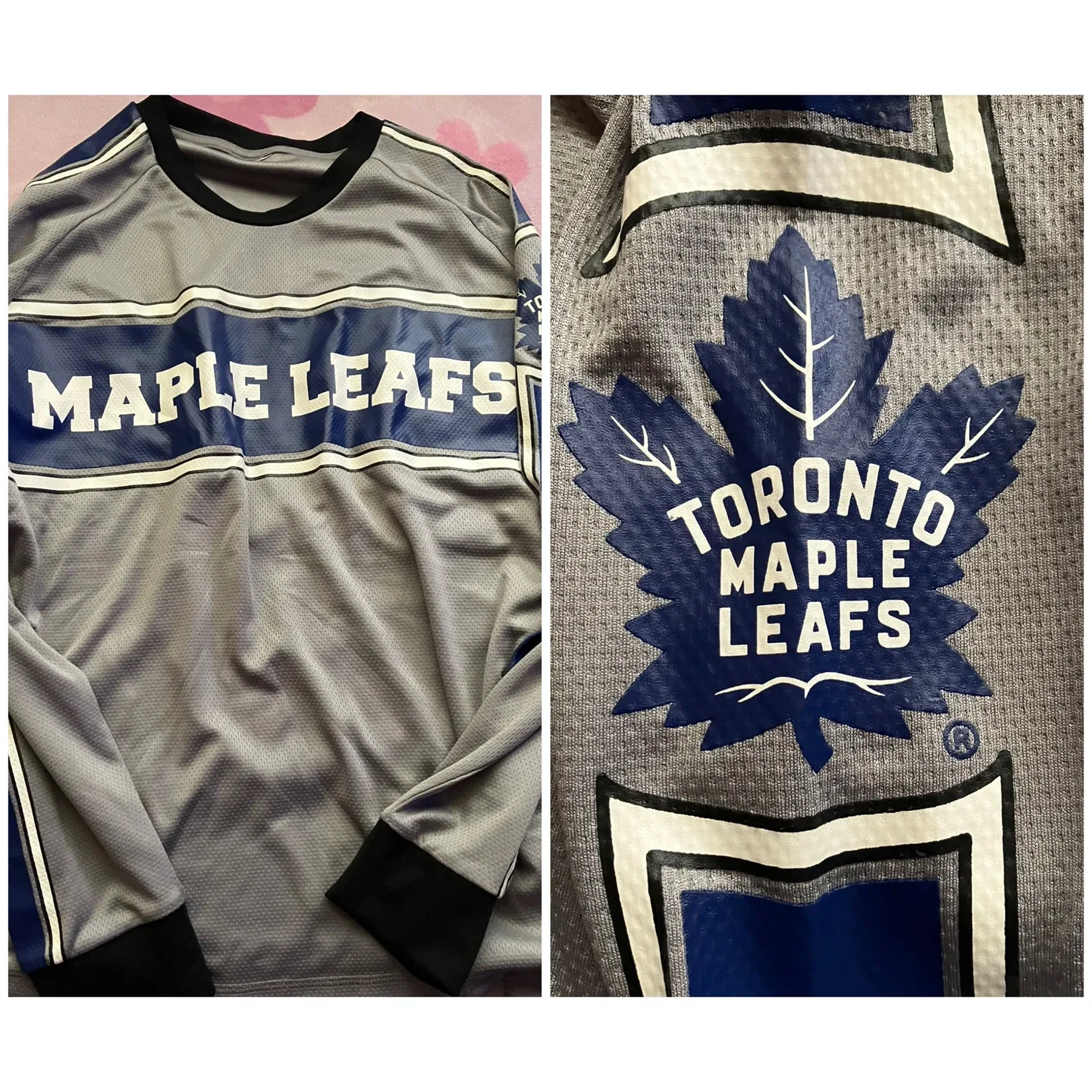 (Toronto Maple Leafs) Long Sleeve Jersey Shirt - Size Men M/L thumbnail