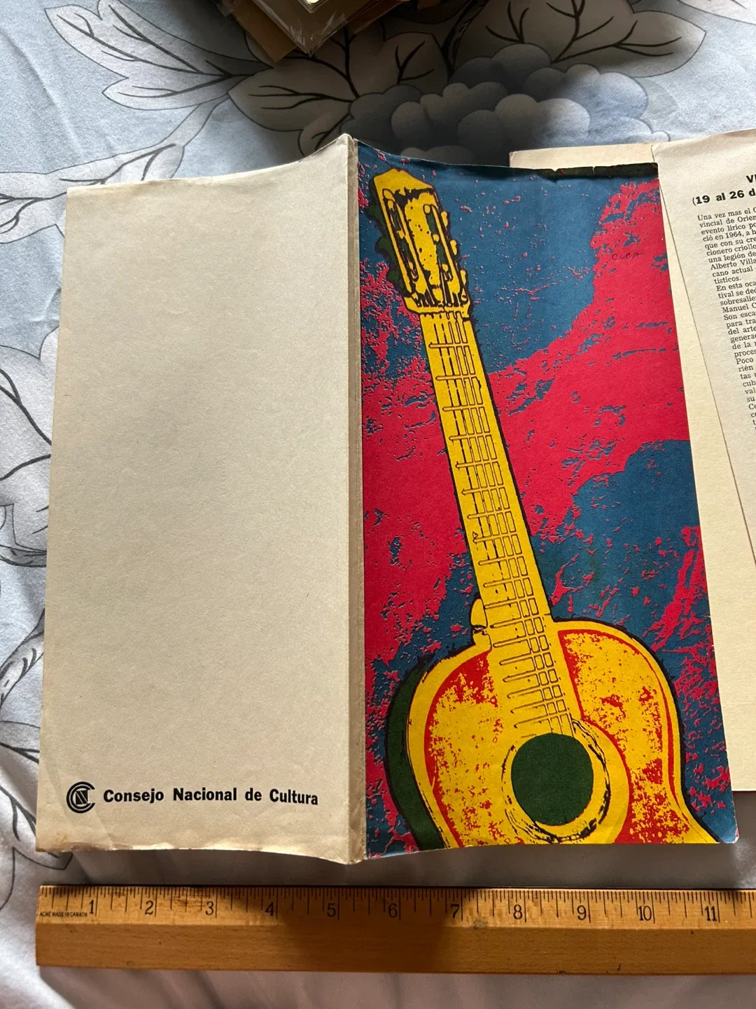 $30  Cuba art 1971 guitar poster graphic psychedelic vintage image indicator(3)