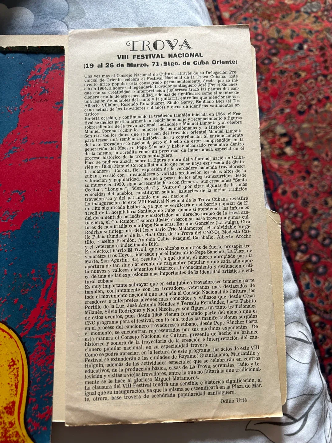 $30  Cuba art 1971 guitar poster graphic psychedelic vintage image indicator(4)