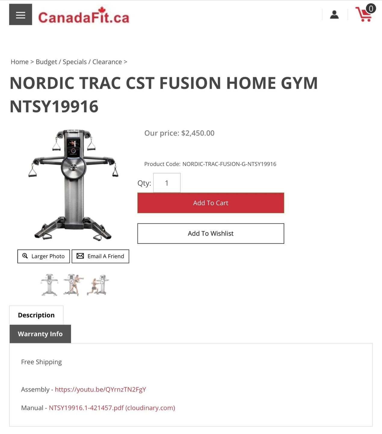 NordicTrack Fusion CST Home Gym - photo 2