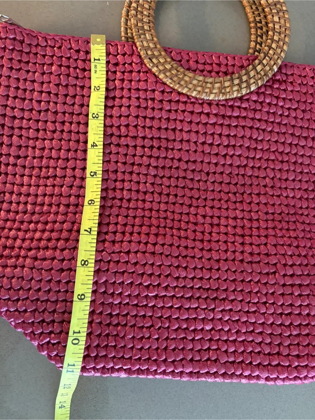 Woven Straw Tote Bag - Pink image indicator(6)